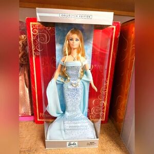 NIB Mattel Barbie Birthstone Swarovski Crystal March Aquamarine